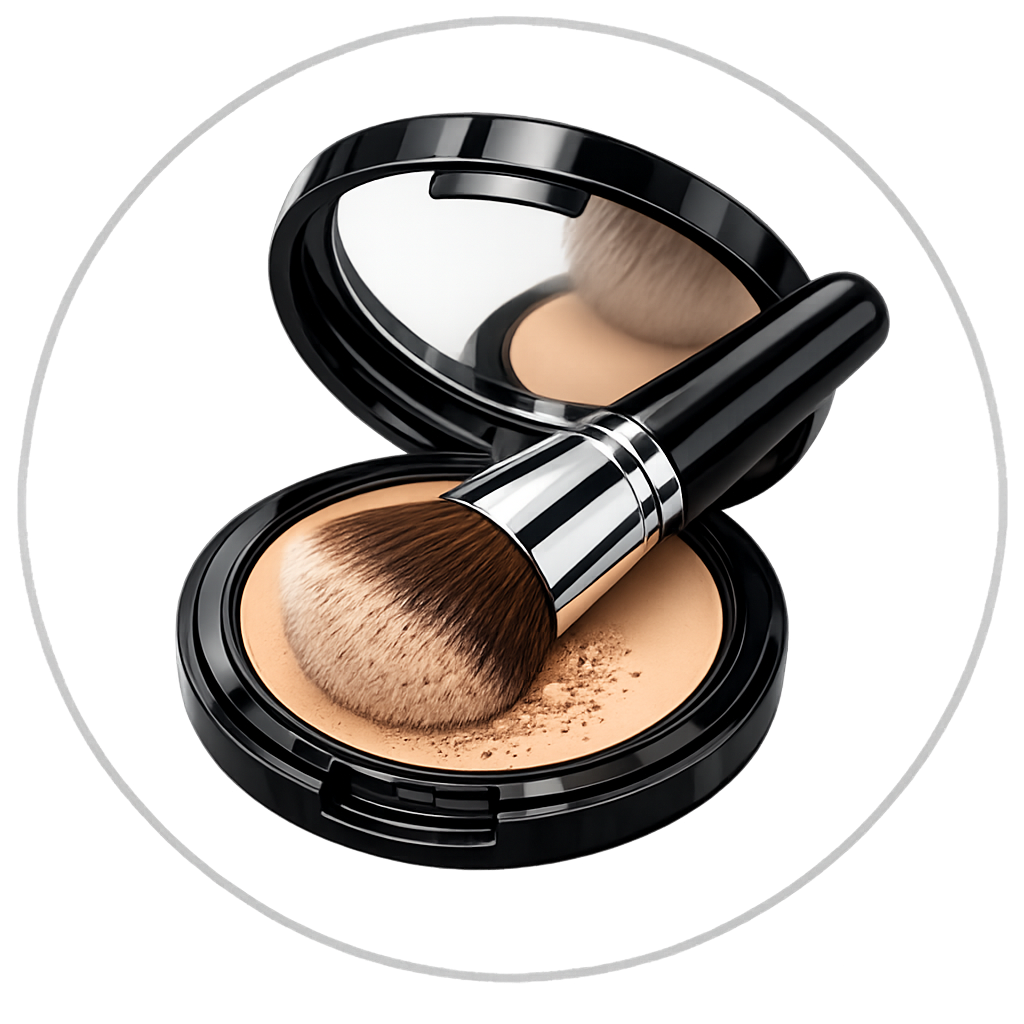 Brocha sobre polvo compacto
